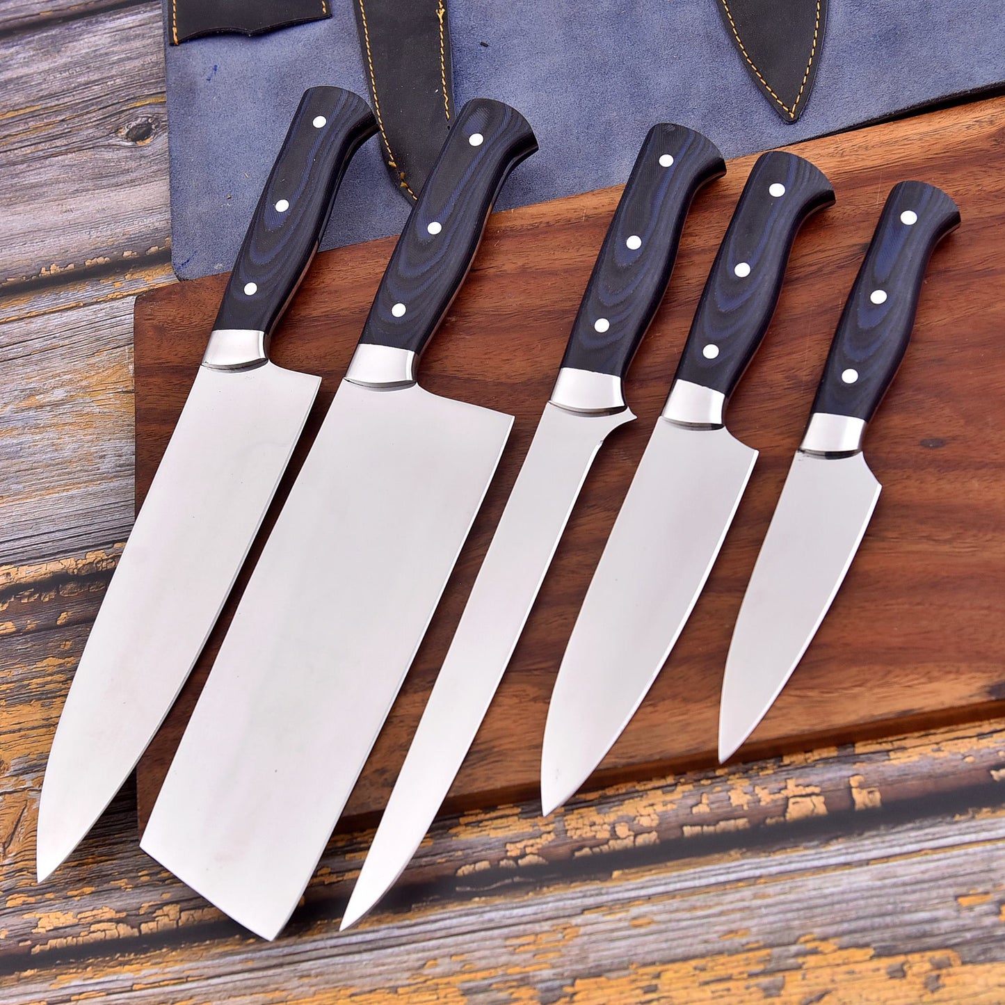 Handmade Chef Knife Set (Steel D2)