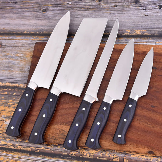 Handmade Chef Knife Set (Steel D2)