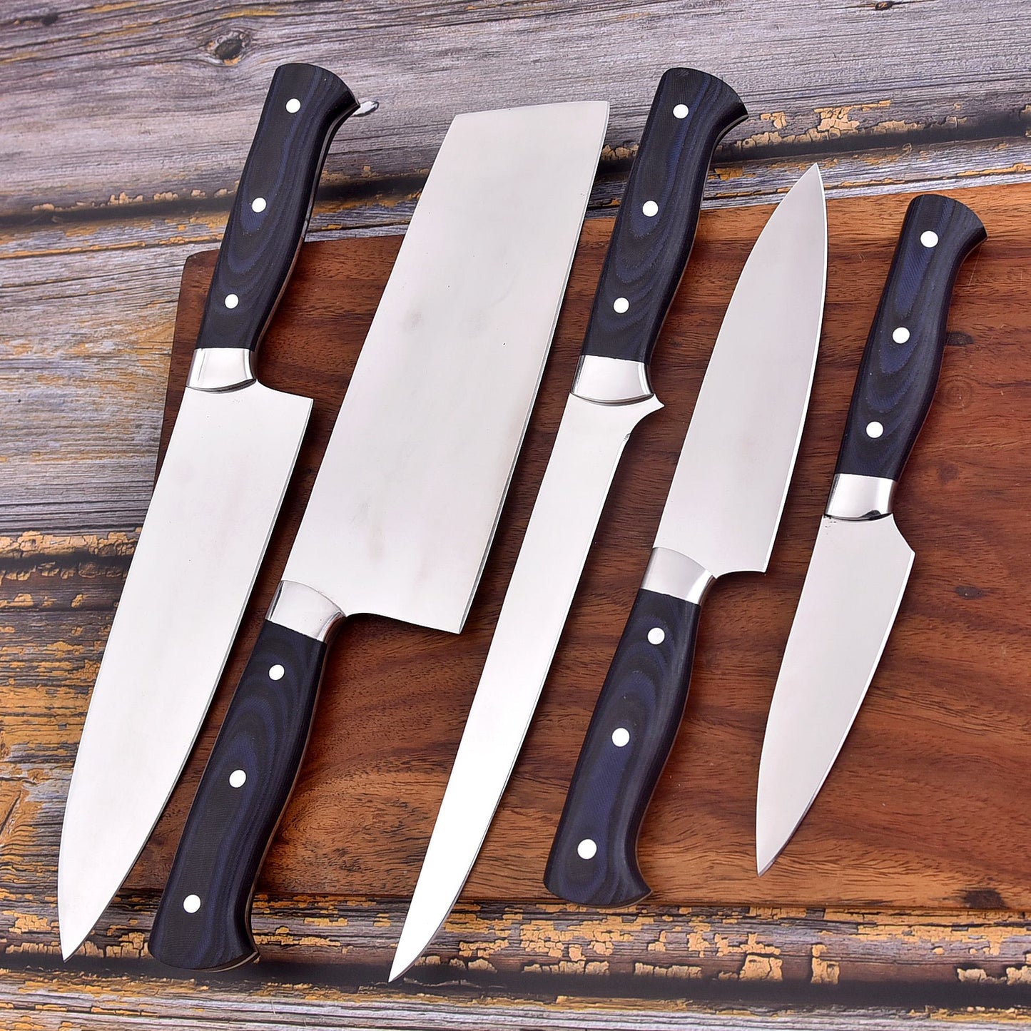 Handmade Chef Knife Set (Steel D2)