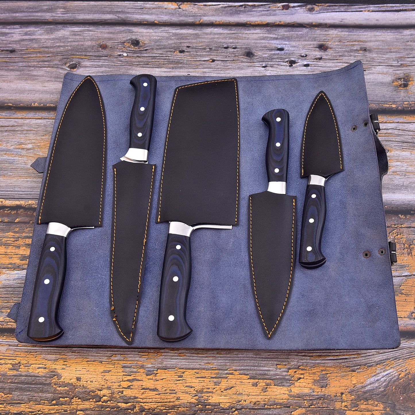 Handmade Chef Knife Set (Steel D2)