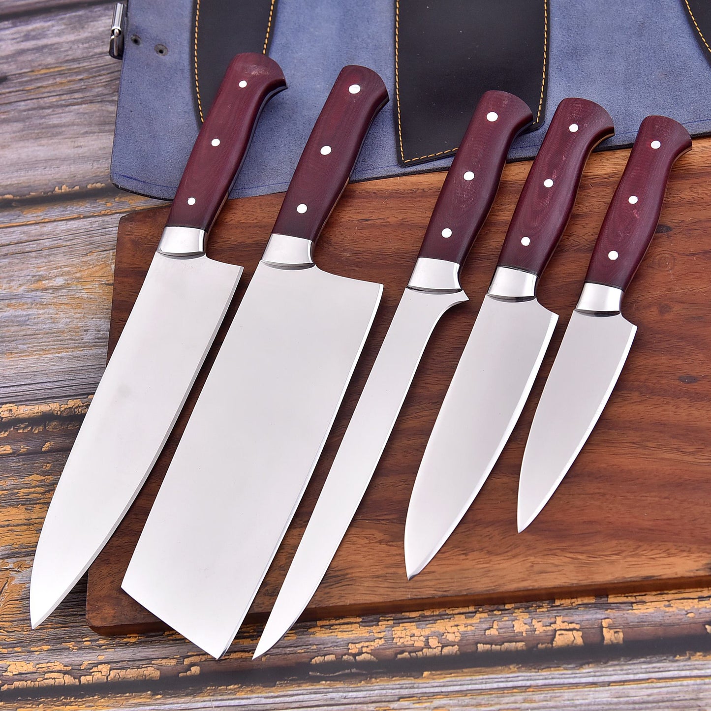 Handmade Chef Knife Set (D2 Steel)