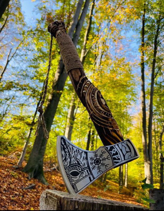 Handmade Etched Axe 1