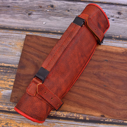 Red flames Handmade Damascus Knife set (Waterproof)
