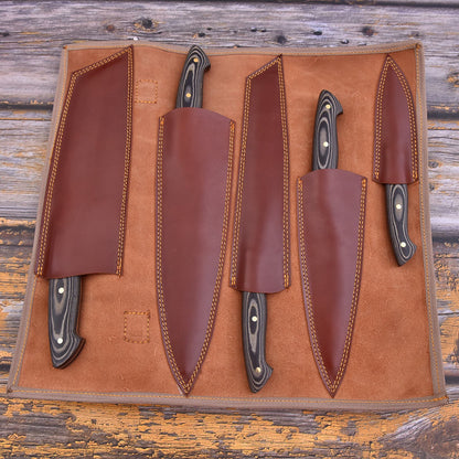 Black Tiger Handmade Damascus Knife set (Waterproof)