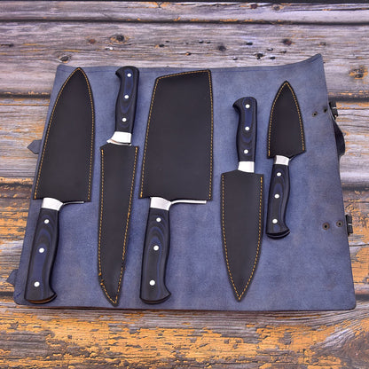 Handmade Chef Knife Set (Steel D2)