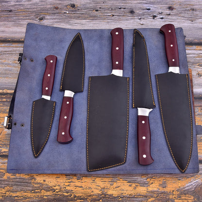 Handmade Chef Knife Set (D2 Steel)