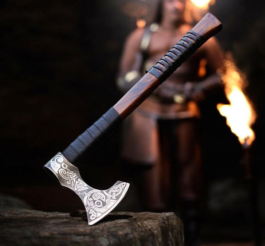 Handmade Etched Axe