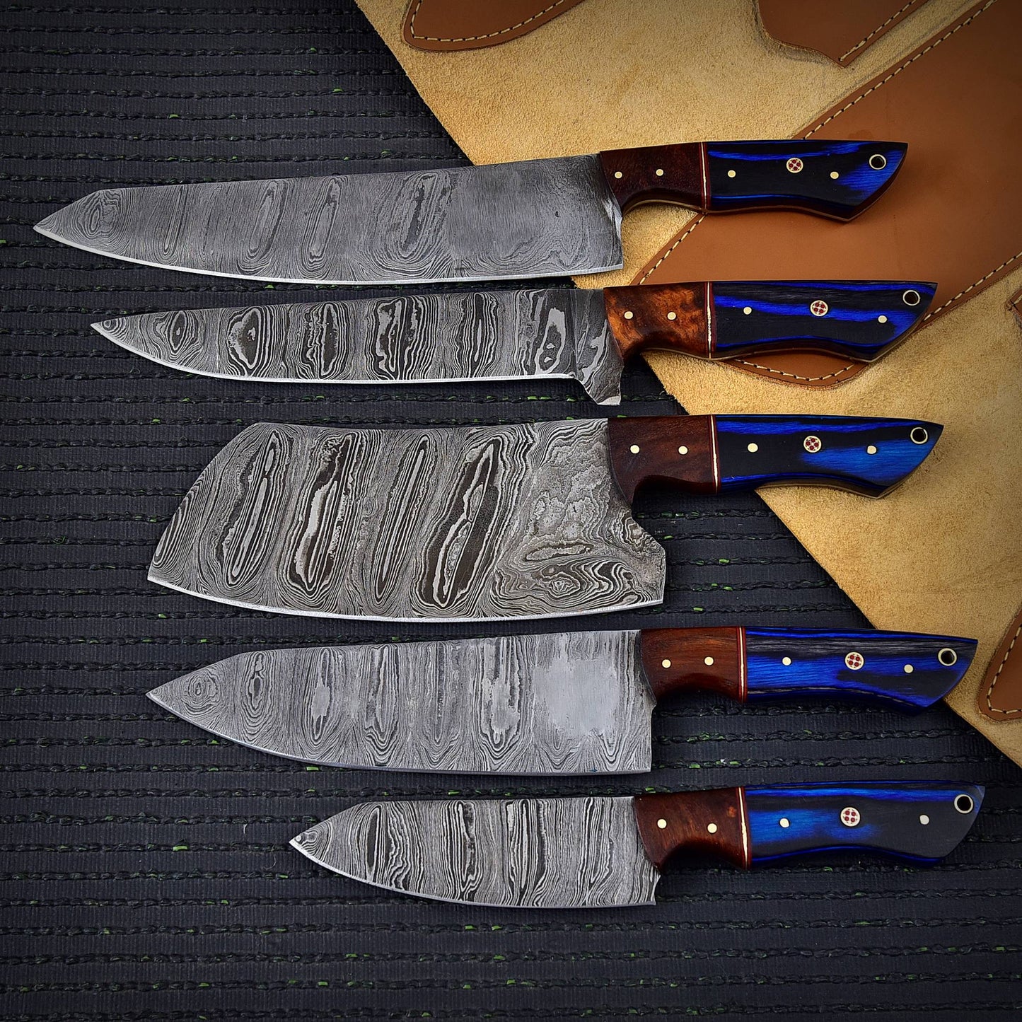 Handmade Chef Knife Set Serrated